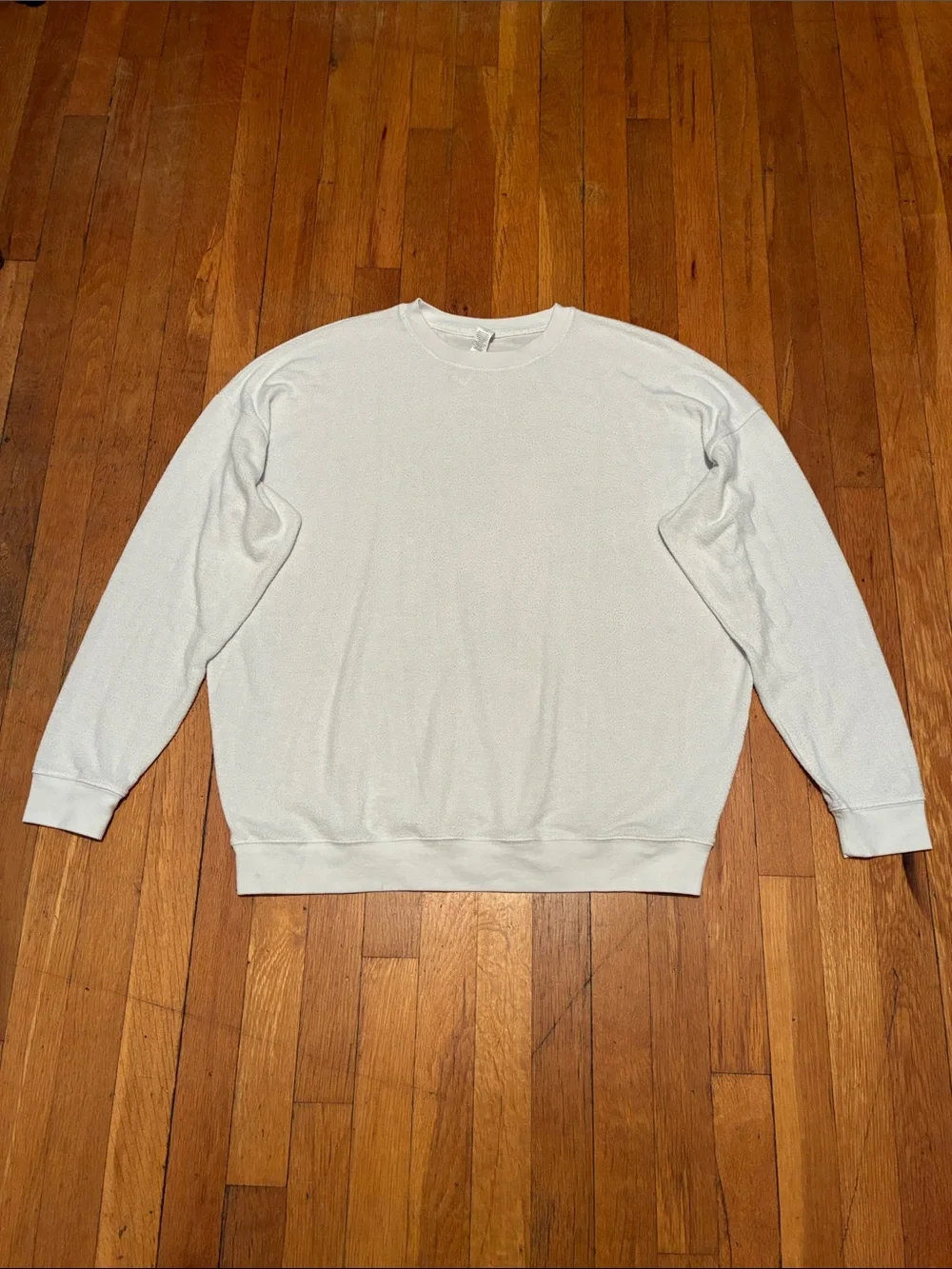 ALO Yoga The SoHo Crew Pullover in Ivory White, Women’s size Large